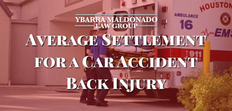 liquidación promedio por lesiones en la espalda por accidente automovilístico