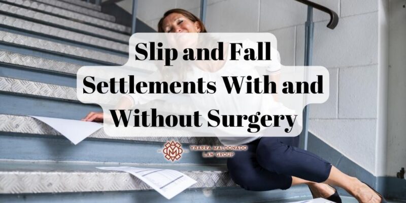 slip and fall settlements without surgery