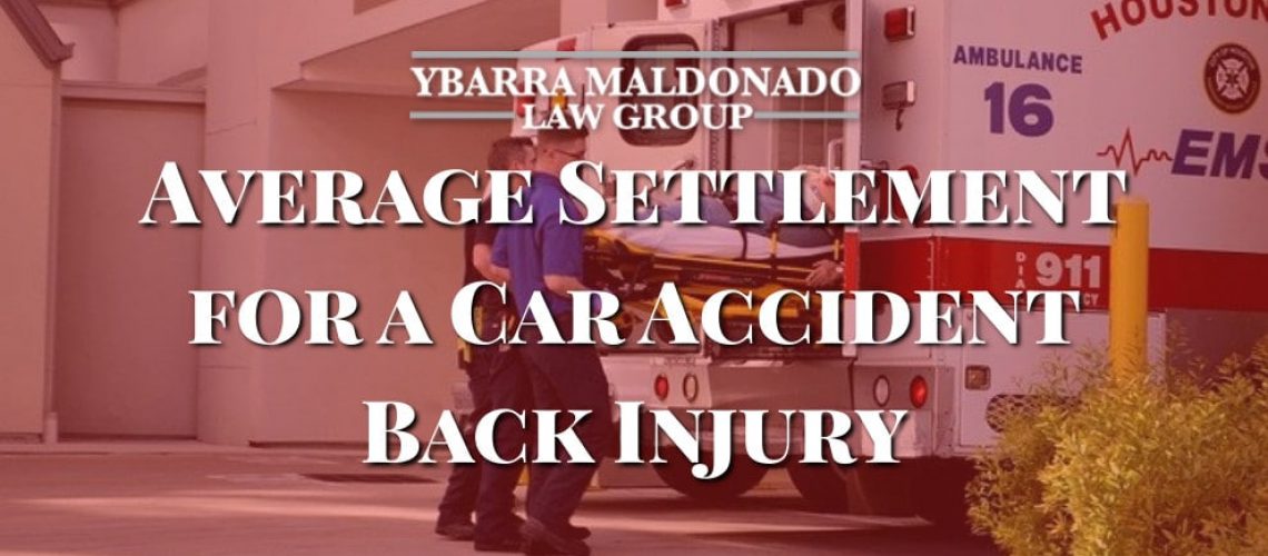 liquidación promedio por lesiones en la espalda por accidente automovilístico