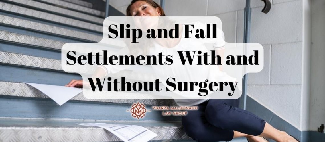 slip and fall settlements without surgery